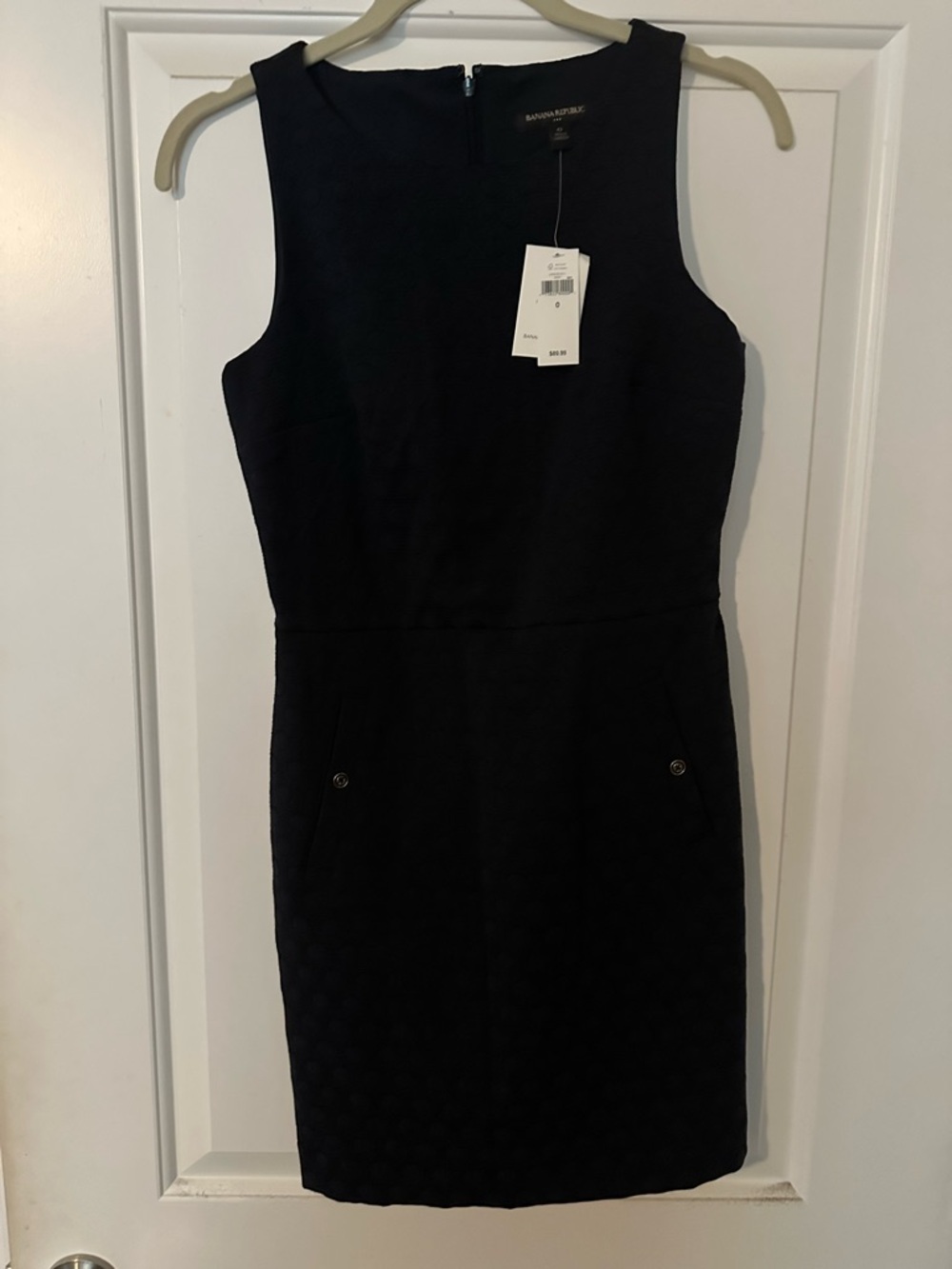 Banana Republic Sleeveless Navy Sheath Dress